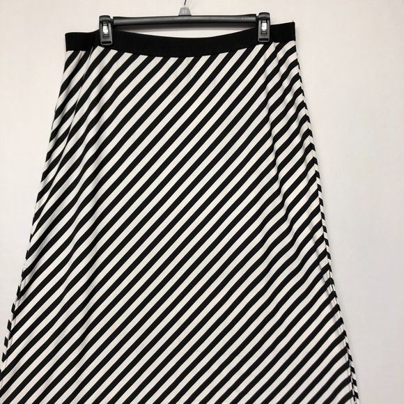 Ruby Rd. Women Long Maxi Skirt Size 1X Polyester Blend Stripes B244 -29 - Picture 8 of 12